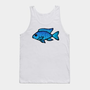 Blue peacock cichlid - freshwater aquarium fish Tank Top